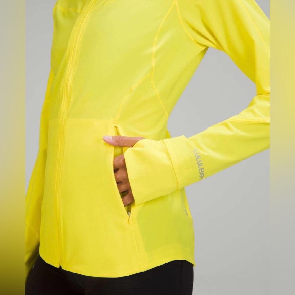 NWOT New Lululemon Mist Over Windbreaker Sonic Yellow - Picture 6 of 12